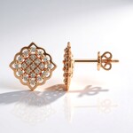 Orecchini in oro con Diamante Rose de France SI1 di Argyle (Annette)