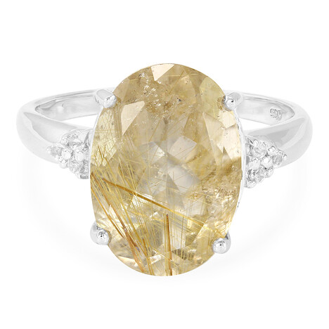 Rutile Quartz Silver Ring