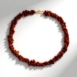 Collana in argento con Diaspro Rosso