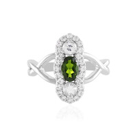 Anello in argento con Diopside Russo