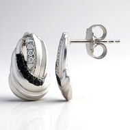 Pendientes en plata con Diamante I1 (G) (Annette)