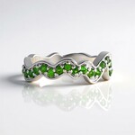 Anello in argento con Diopside Russo (SAELOCANA)