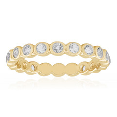 Zilveren ring met witte topaasstenen