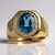 Anello in oro con Topazio Blu Londra (CIRARI)