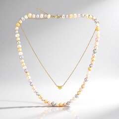 Collana in argento con Perla d'Acqua Dolce Bianca (TPC)