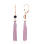 Pendientes en plata con Calcedonia lavanda (KM by Juwelo)
