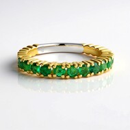 Anillo en plata con Esmeralda de Zambia (Gems en Vogue)