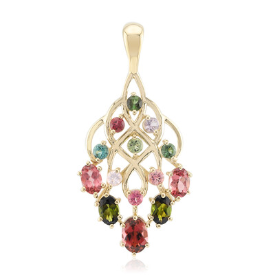 9K Brazilian Pink Tourmaline Gold Pendant (Rifkind 1894 Collection)
