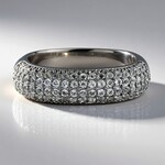Anello in argento con Topazio Bianco