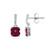 Malawi Garnet Silver Earrings