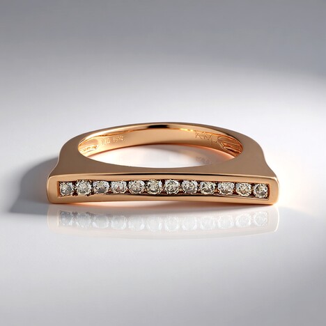 Anello in oro con Diamante Cioccolato I2 (KM by Juwelo)