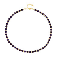 Sambia-Amethyst-Silberhalskette