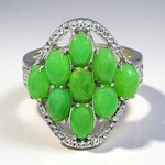 Anello in argento con Crisoprasio Imperiale
