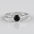 Bague en argent et Spinelle noir