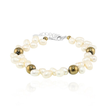 Süßwasserzuchtperlen-Silberarmband (TPC)