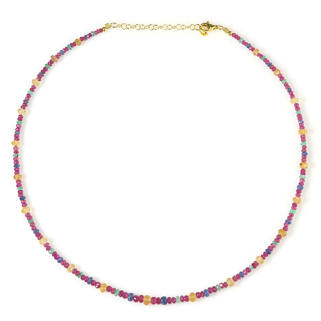 Edelstein-Silberhalskette