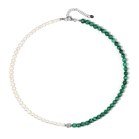 Collana in argento con Malachite