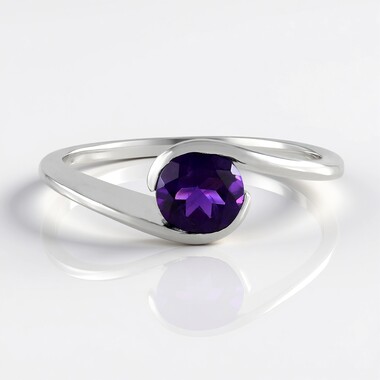 Anello in argento con Ametista Zambiana (de Melo)