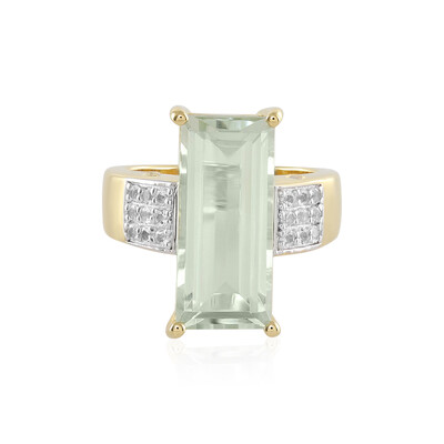 Grüner Amethyst-Silberring