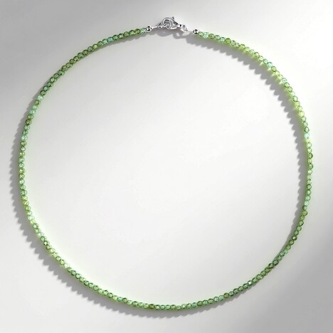 Collana in argento con Apatite Verde