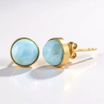 Boucles d'oreilles en argent et Larimar