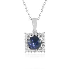 Collana in argento con Zaffiro Stellato Blu