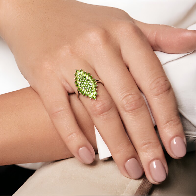 Bague en argent et Péridot