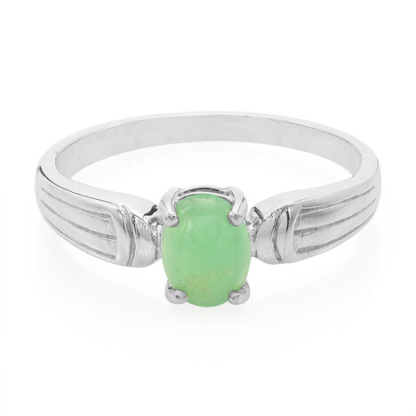 Anello in argento con Crisoprasio Imperiale