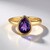 Anello in argento con Ametista Zambiana
