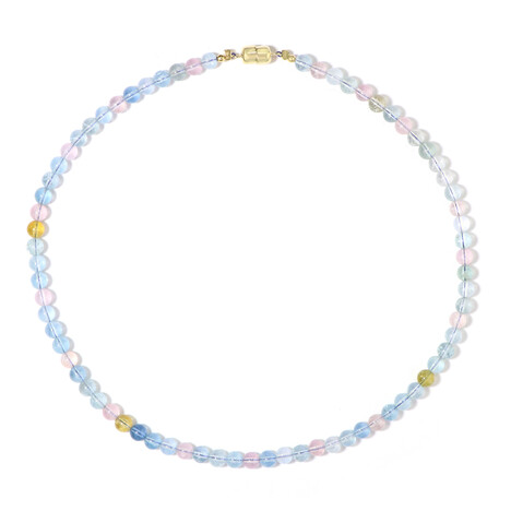 Brasilianischer Aquamarin-Silberhalskette (Adela Silber)