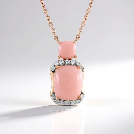 Collana in argento con Opale Rosa (Adela Silber)