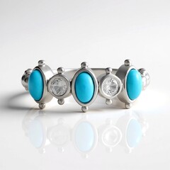 Anello in argento con Turchese Sleeping Beauty (Dallas Prince Designs)