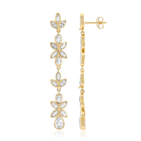 Pendientes en plata con Topacio blanco