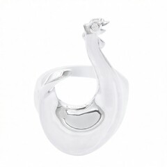 Zilveren ring met een zirkoon