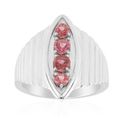 Brasilianischer Pinkfarbener Turmalin-Silberring