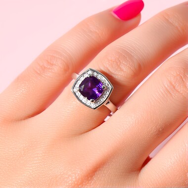 Sibirischer Amethyst-Silberring