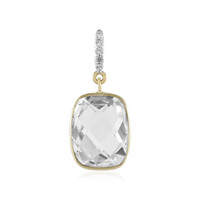 9K White Topaz Gold Pendant