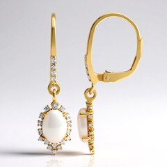 Boucles d'oreilles en argent et Opale d'Australie