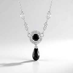 Collana in argento con Spinello Nero