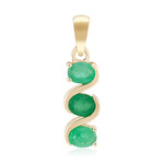 Gouden hanger met Zambia-smaragdstenen