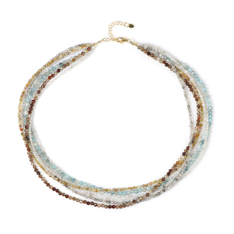 Collier en argent et Zircon jaune canari