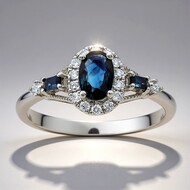 Blauer Ceylon-Saphir-Goldring (CIRARI)