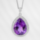 Pendentif en argent et Améthyste de Zambie