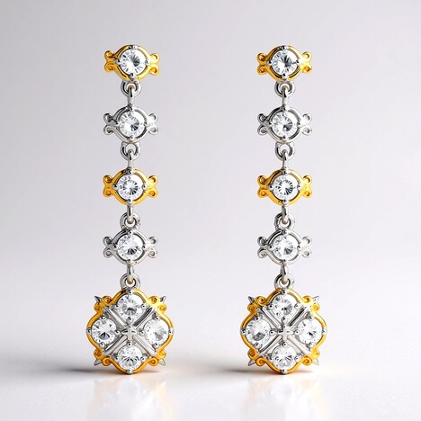 Orecchini in argento con Zircone (Gems en Vogue)