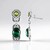 Boucles d'oreilles en argent et Malachite (Desert Chic)