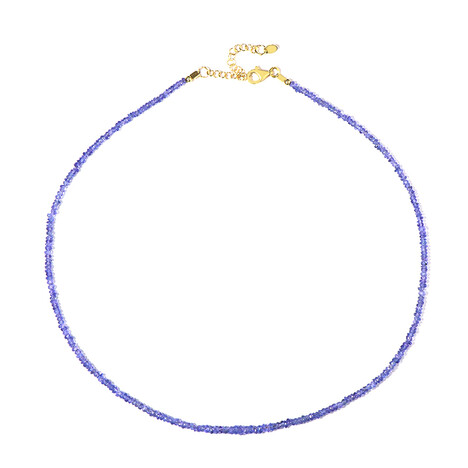 Zilveren halsketting met tanzanieten