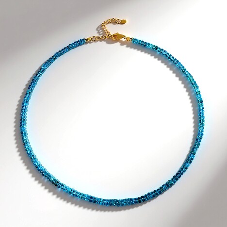 Collier en argent et Apatite bleue