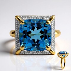Anello in oro con Topazio Marambaia
