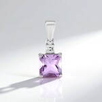Ciondolo in argento con Ametista Rose de France