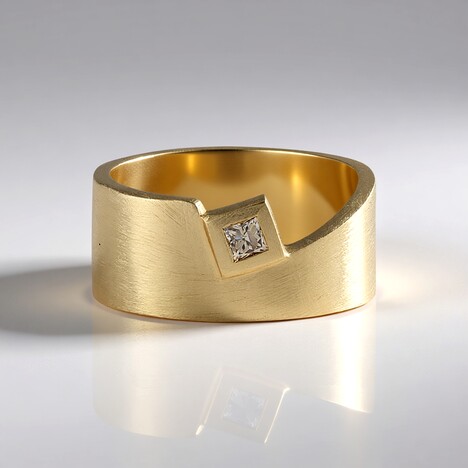 Anello in argento con Diamante Cioccolato I3